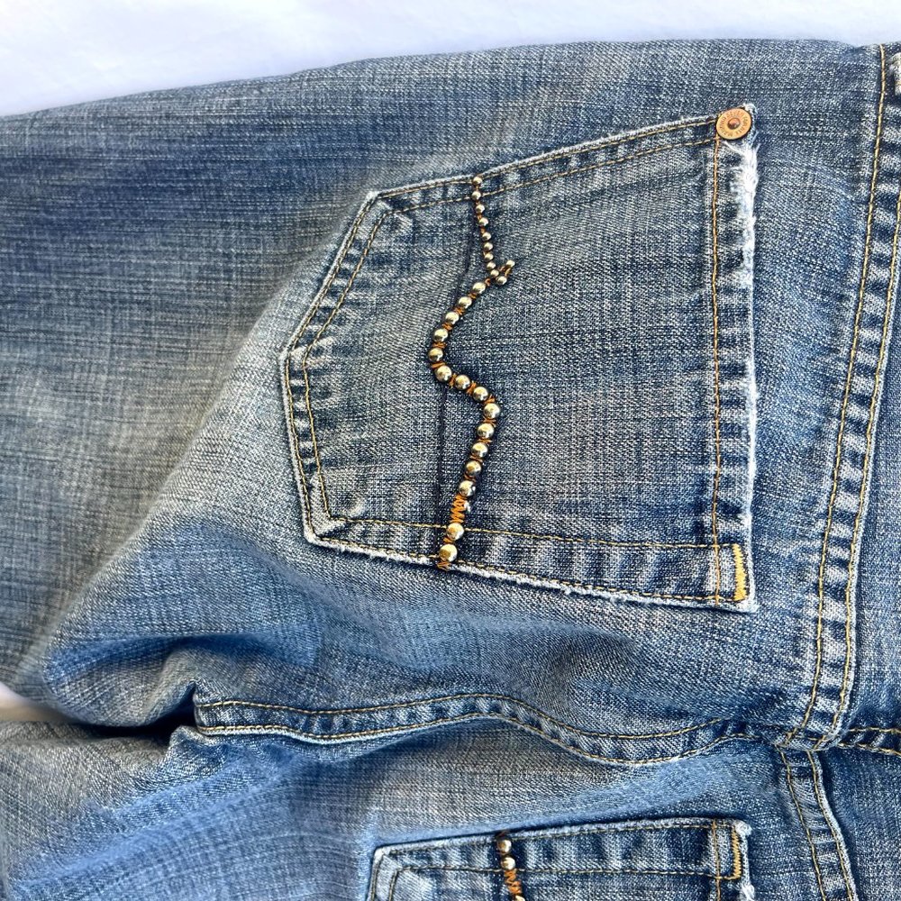 7 For All Mankind  Flare Jeans Distressed Sale - Picture 5 of 6